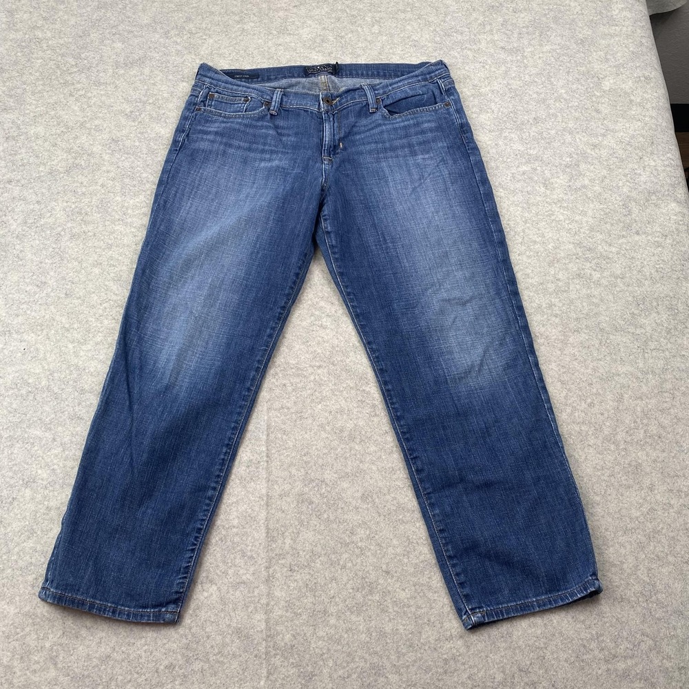 Lucky Brand Jeans Womens 14/32 (36x25) Blue Sweet Crop Mid Rise Stretch Denim